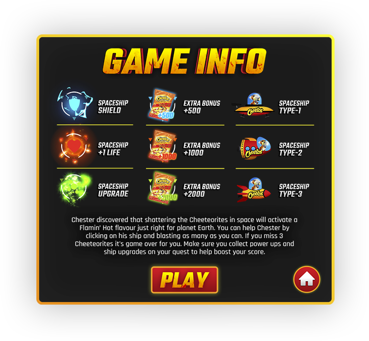 Screen with game info